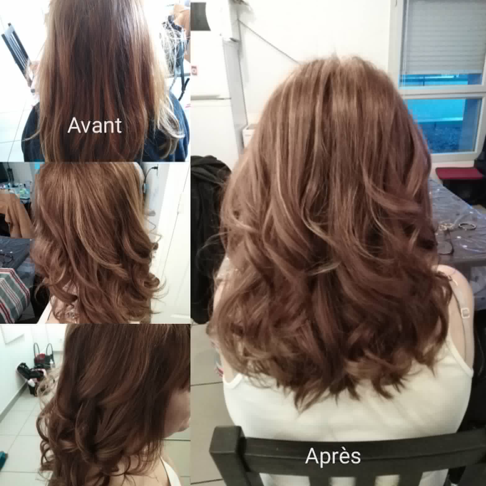 Boucles et brushing avant / après — Transform' & Moi, Les Sauvages